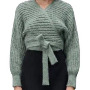 Zara Green Wrap Sweater